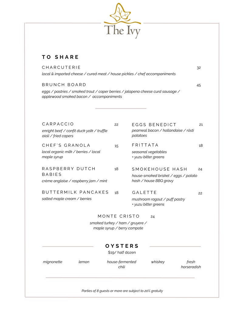 Brunch Menu